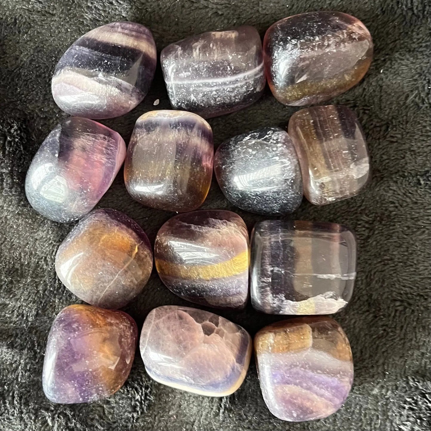 Rainbow Fluorite Tumbled Stone (Approx. 1 1/4” - 1 5/8”) BIN-1479 Shop Wholesale Crystals