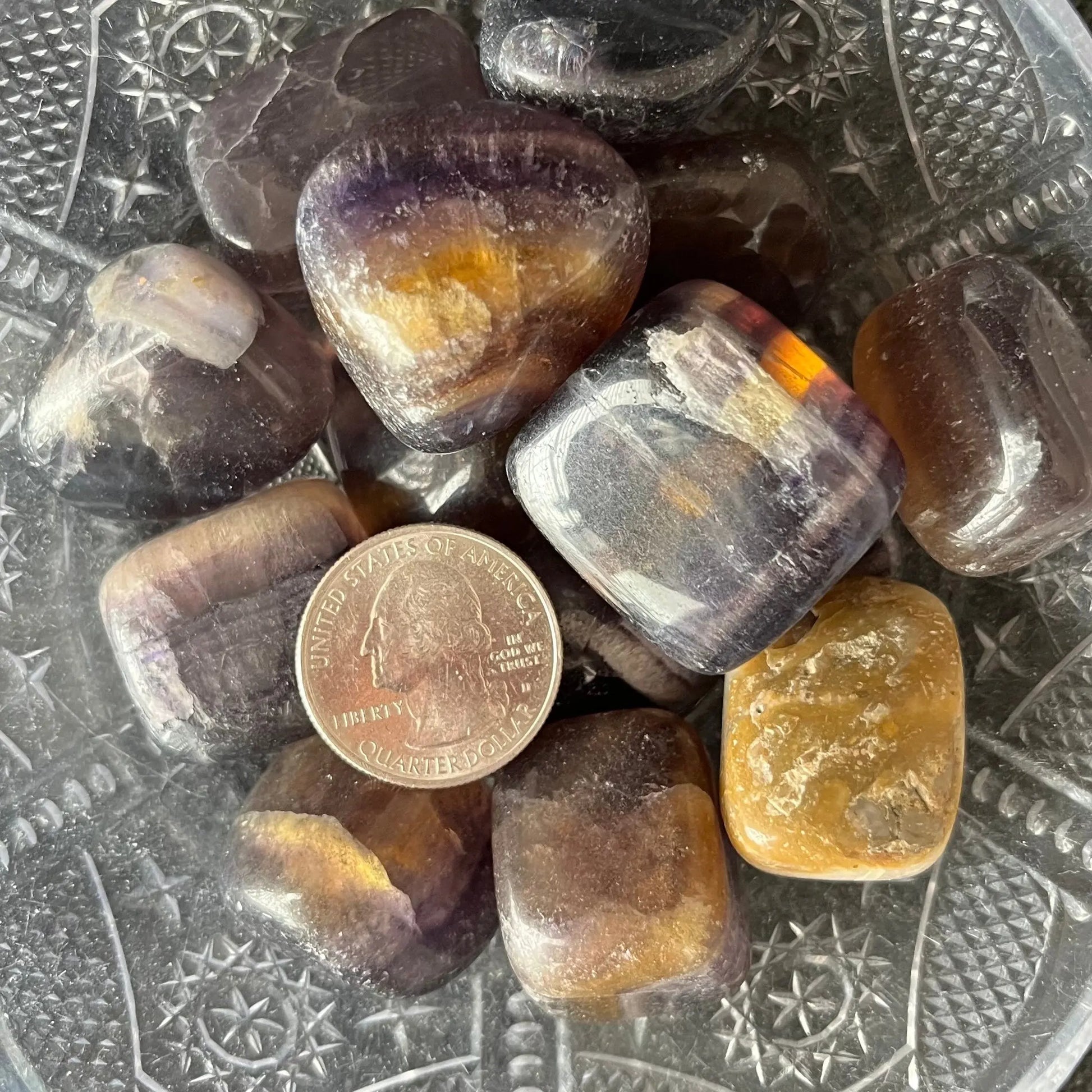 Rainbow Fluorite Tumbled Stone (Approx. 1 1/4” - 1 5/8”) BIN-1479 Shop Wholesale Crystals