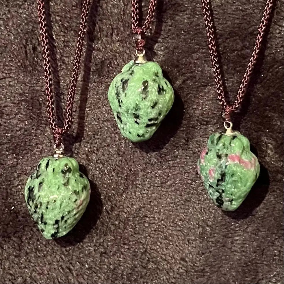 Ruby in Zoisite Strawberry Necklace NCK-2872 Shop Wholesale Crystals