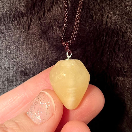 Yellow Calcite Strawberry Necklace NCK-2868