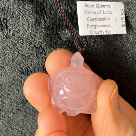 Rose Quartz  Turtle Necklace NCK-2835 Shop Wholesale Crystals