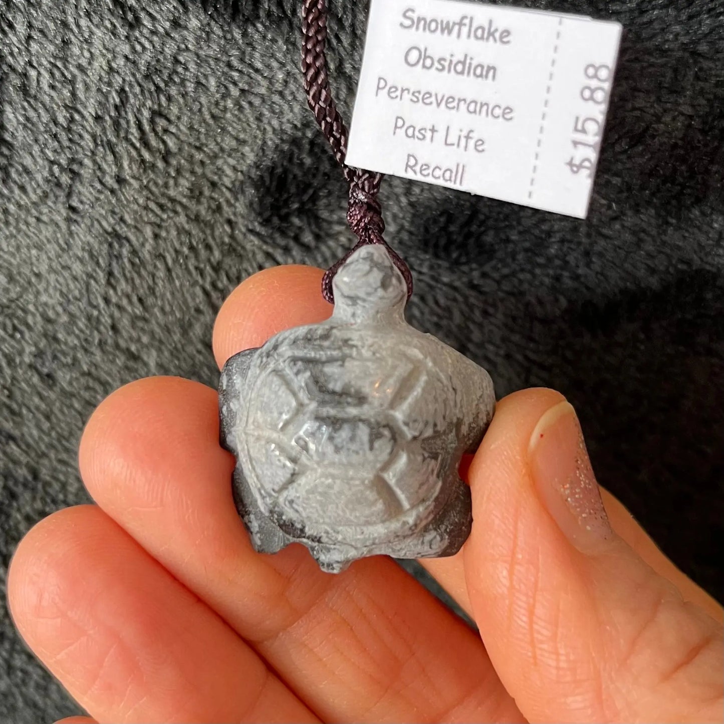 Snowflake Obsidian Turtle Necklace NCK-2851 Shop Wholesale Crystals