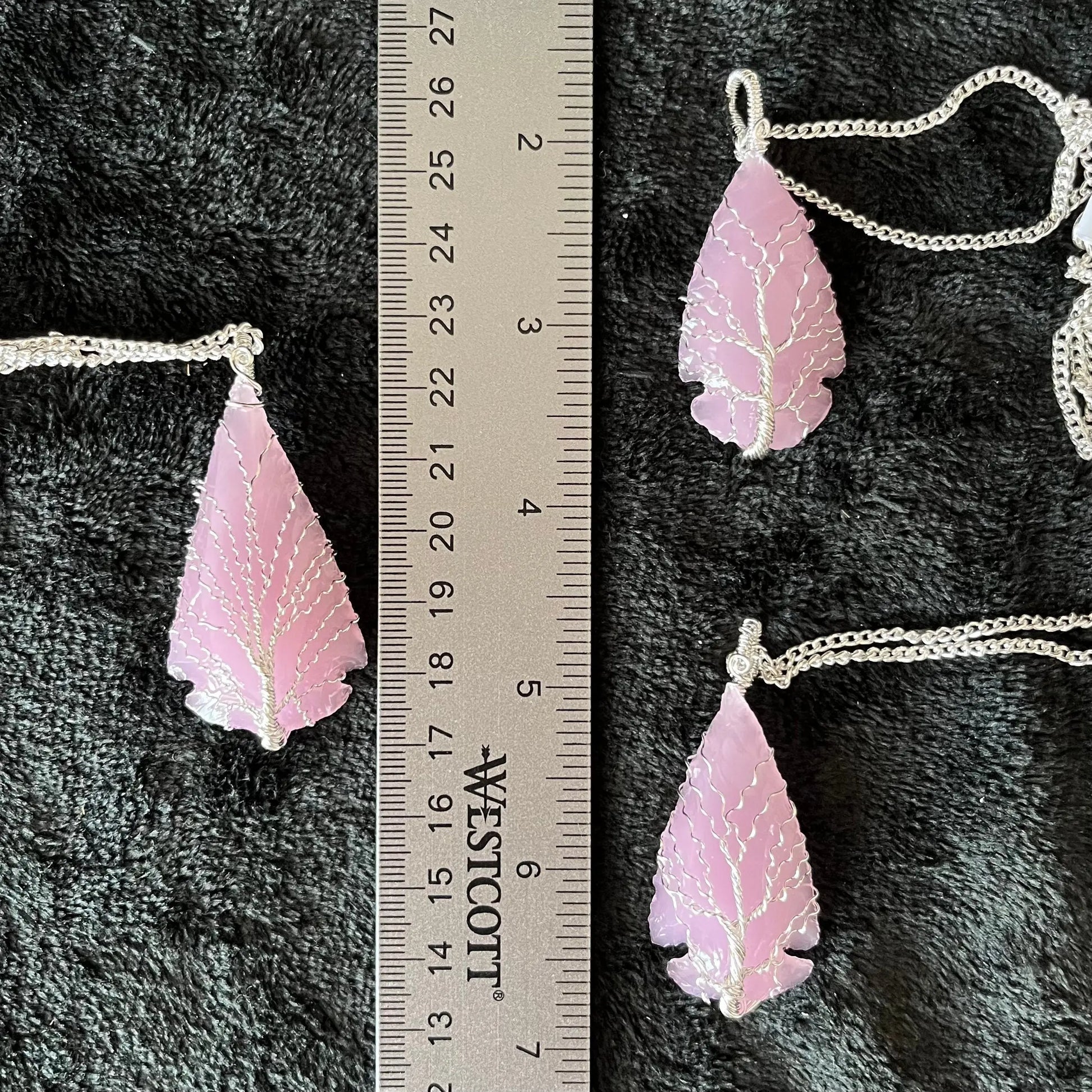Pink Opalite Arrowhead Necklace NCK-2855 Shop Wholesale Crystals
