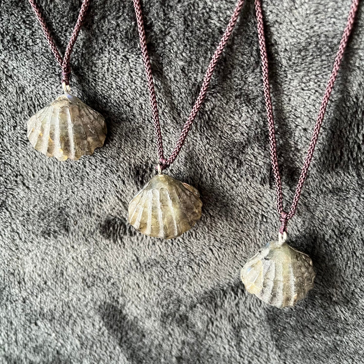 Labradorite  Seashell Necklace NCK-2838