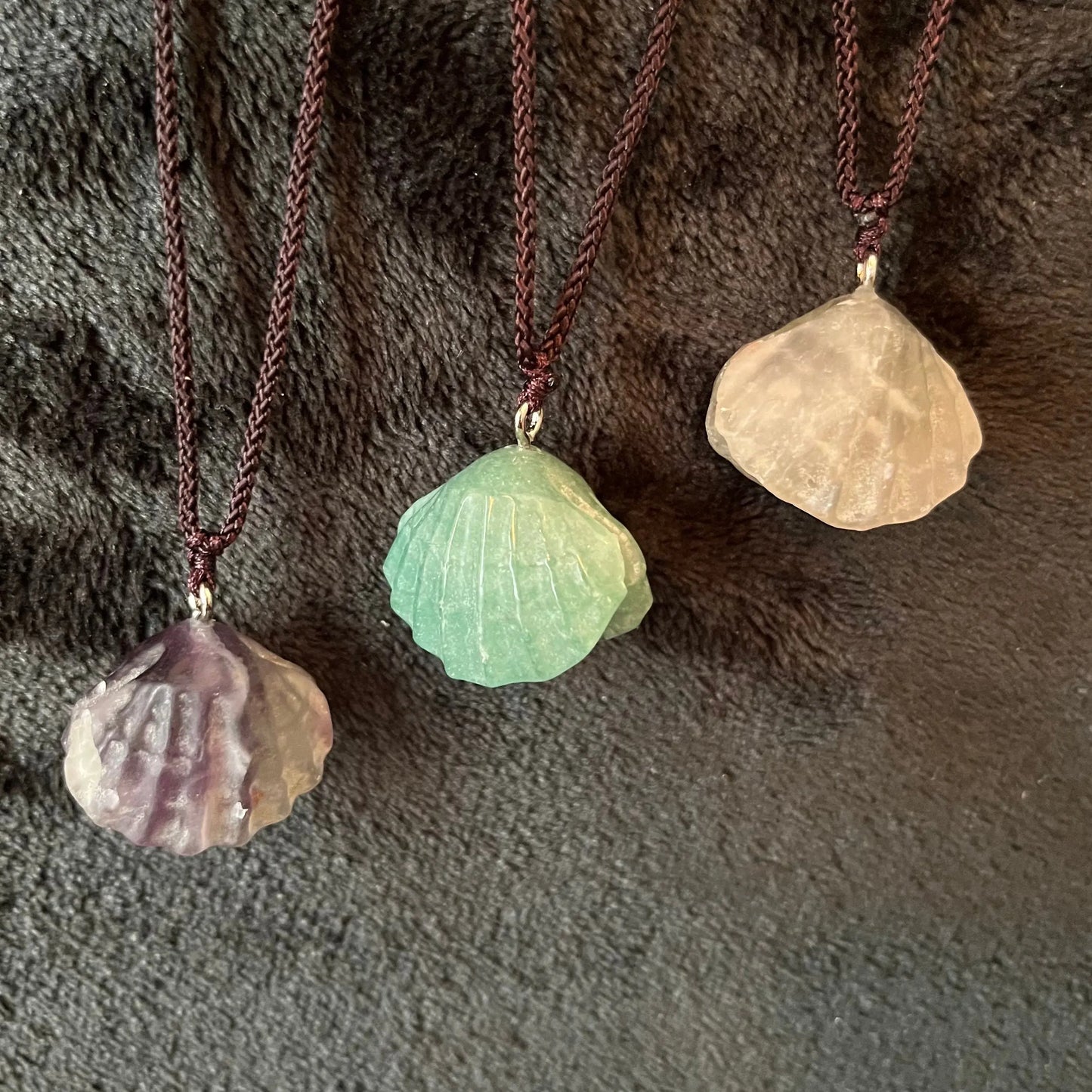 Fluorite  Seashell Necklace NCK-2828 Shop Wholesale Crystals