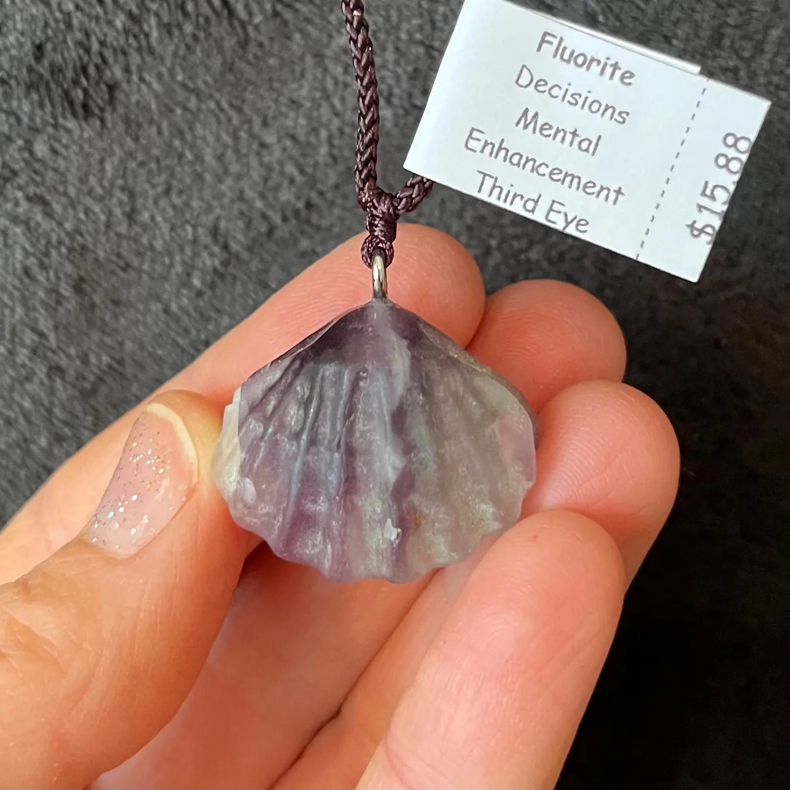 Fluorite  Seashell Necklace NCK-2828 Shop Wholesale Crystals