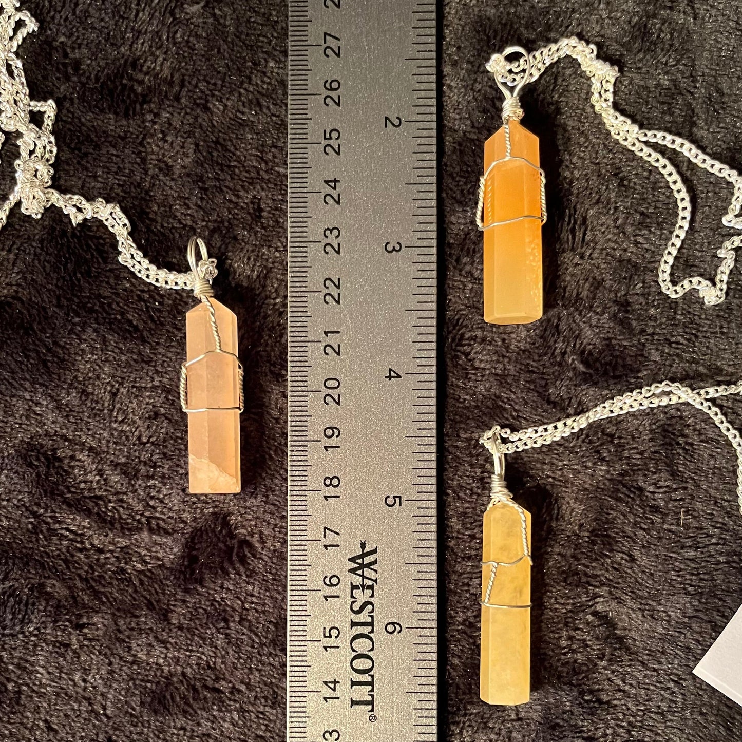 Yellow Aventurine Point Wire Wraped Necklace NCK-2823