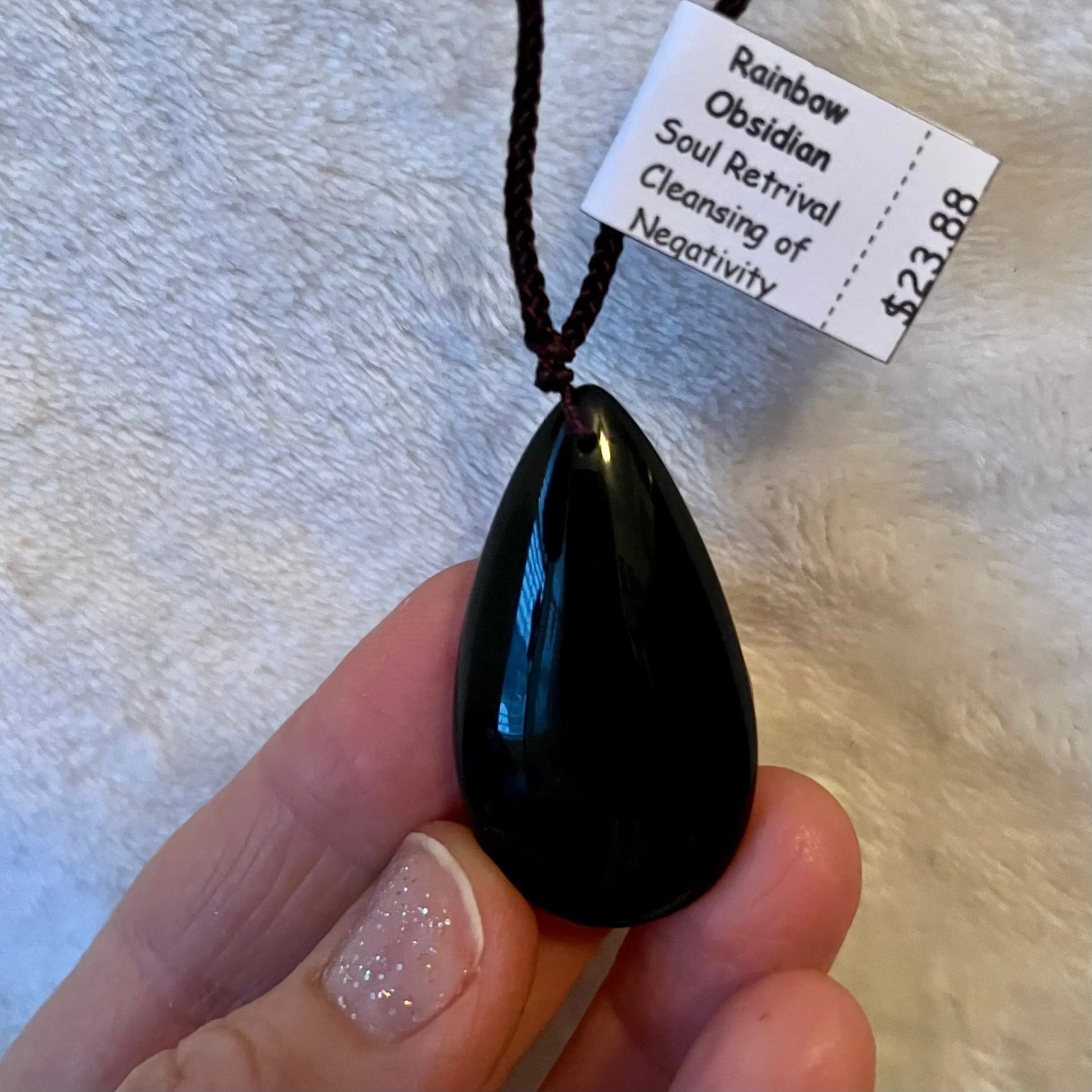 Rainbow Obsidian Tear Drop Necklace NCK-2820 Shop Wholesale Crystals