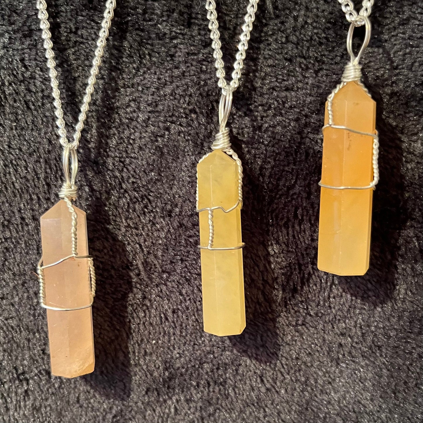 Yellow Aventurine Point Wire Wraped Necklace NCK-2823