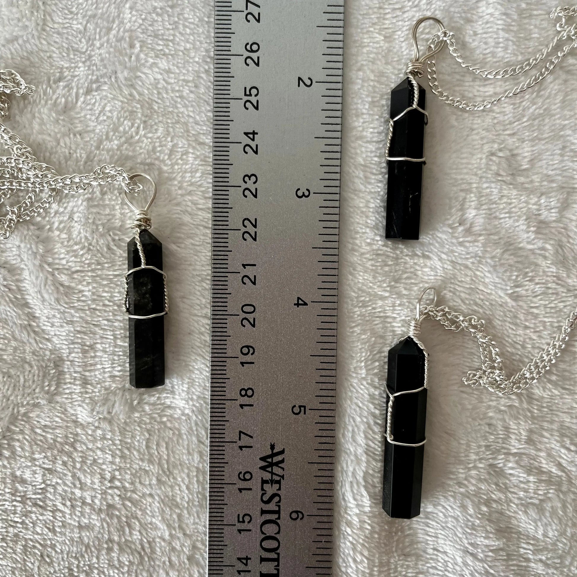 Black Obsidian Point Wire Wrapped Necklace NCK-2834 Shop Wholesale Crystals