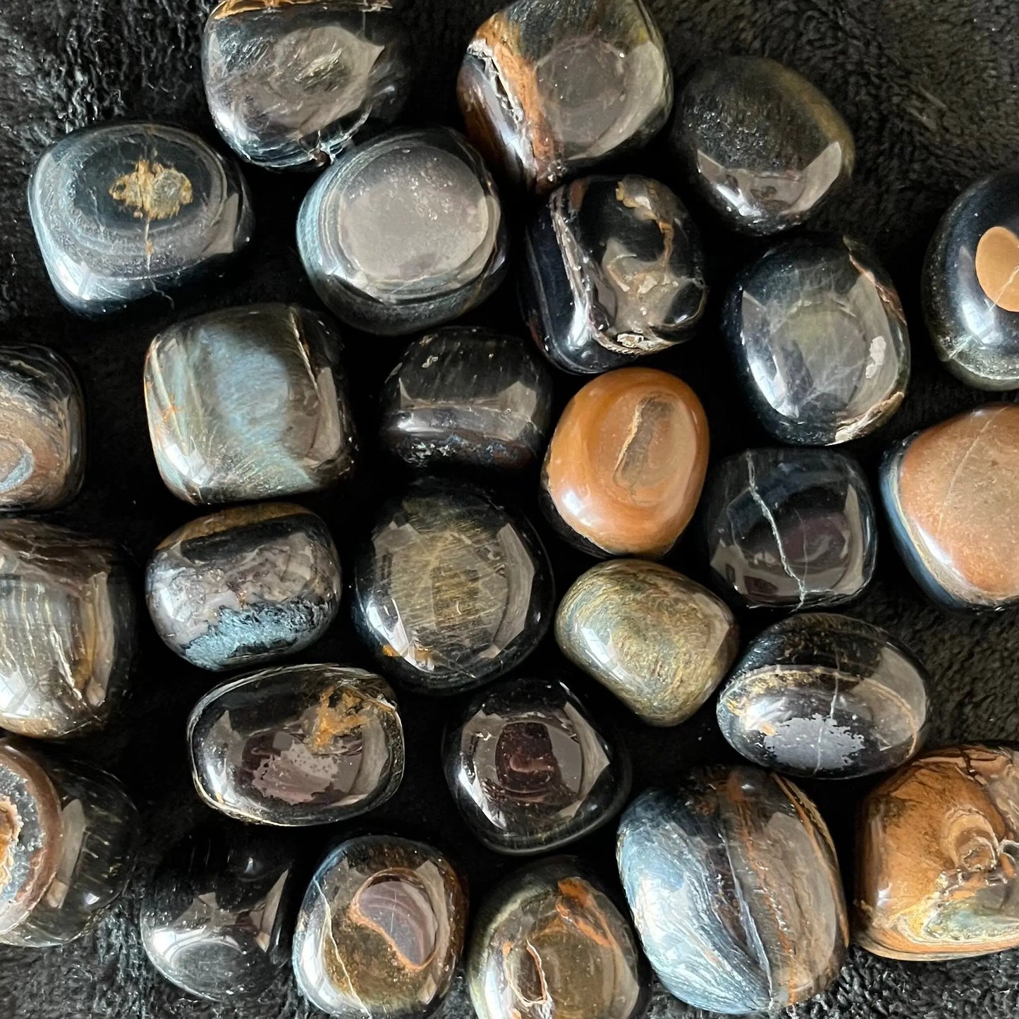 Blue Tiger Eye Tumbled Stone (Approx. 7/8” - 1 1/4”) BIN-1501 Shop Wholesale Crystals