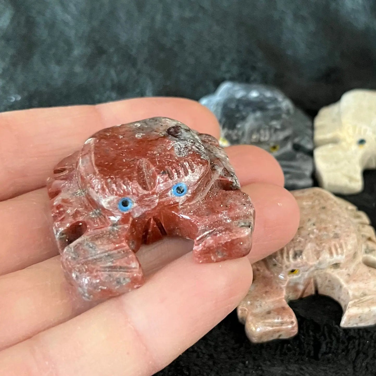 Crab Carved Soapstone Figurine (Approx 1 1/2”) 0780 Shop Wholesale Crystals