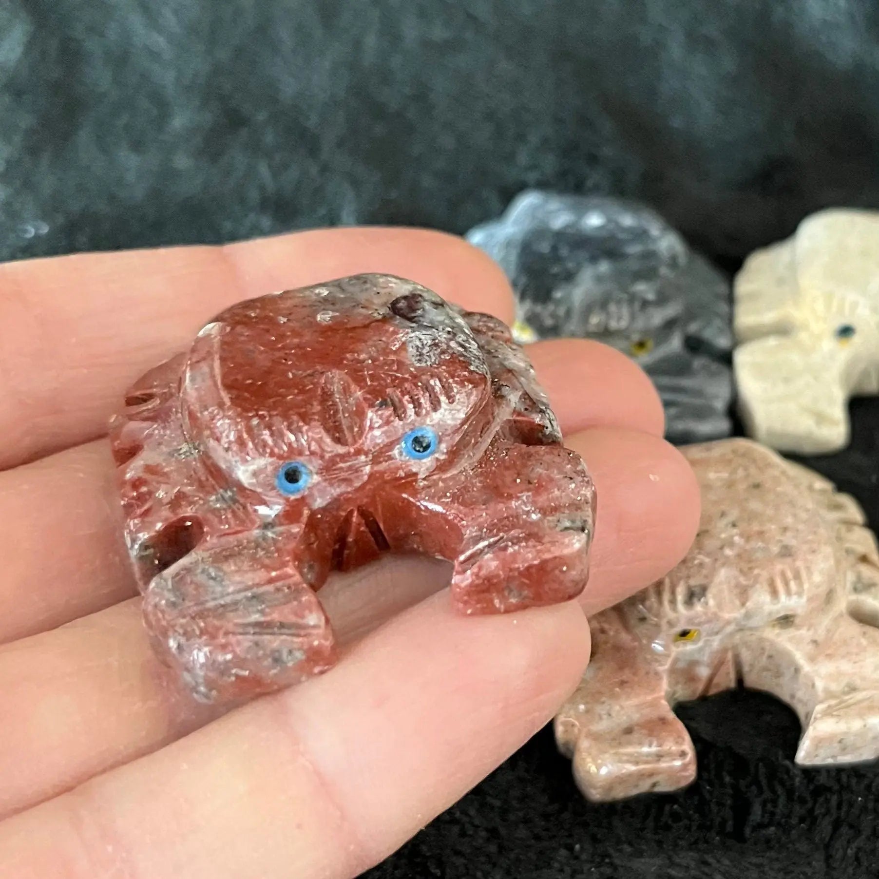 Crab Carved Soapstone Figurine (Approx 1 1/2”) 0780 Shop Wholesale Crystals
