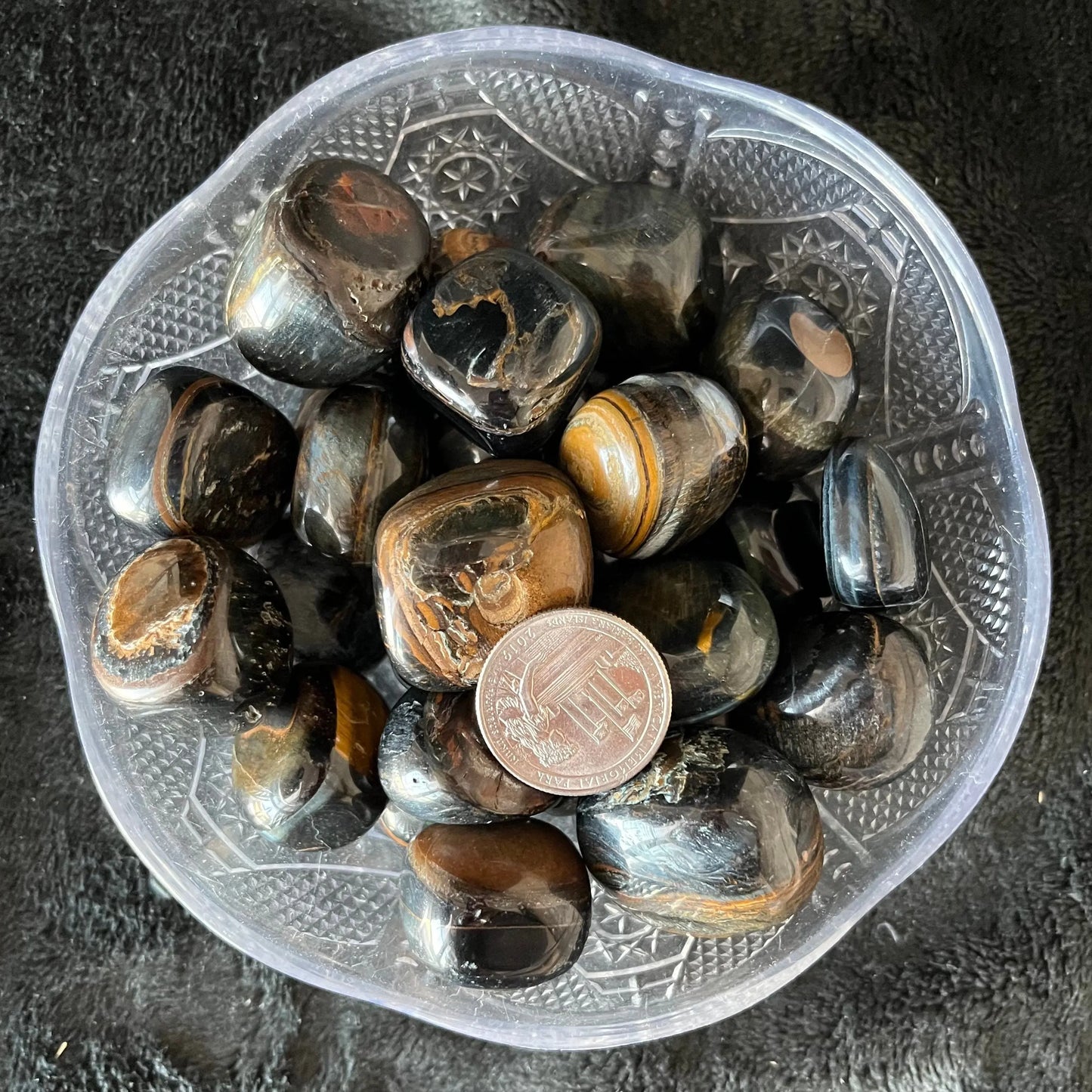 Blue Tiger Eye Tumbled Stone (Approx. 7/8” - 1 1/4”) BIN-1501 Shop Wholesale Crystals