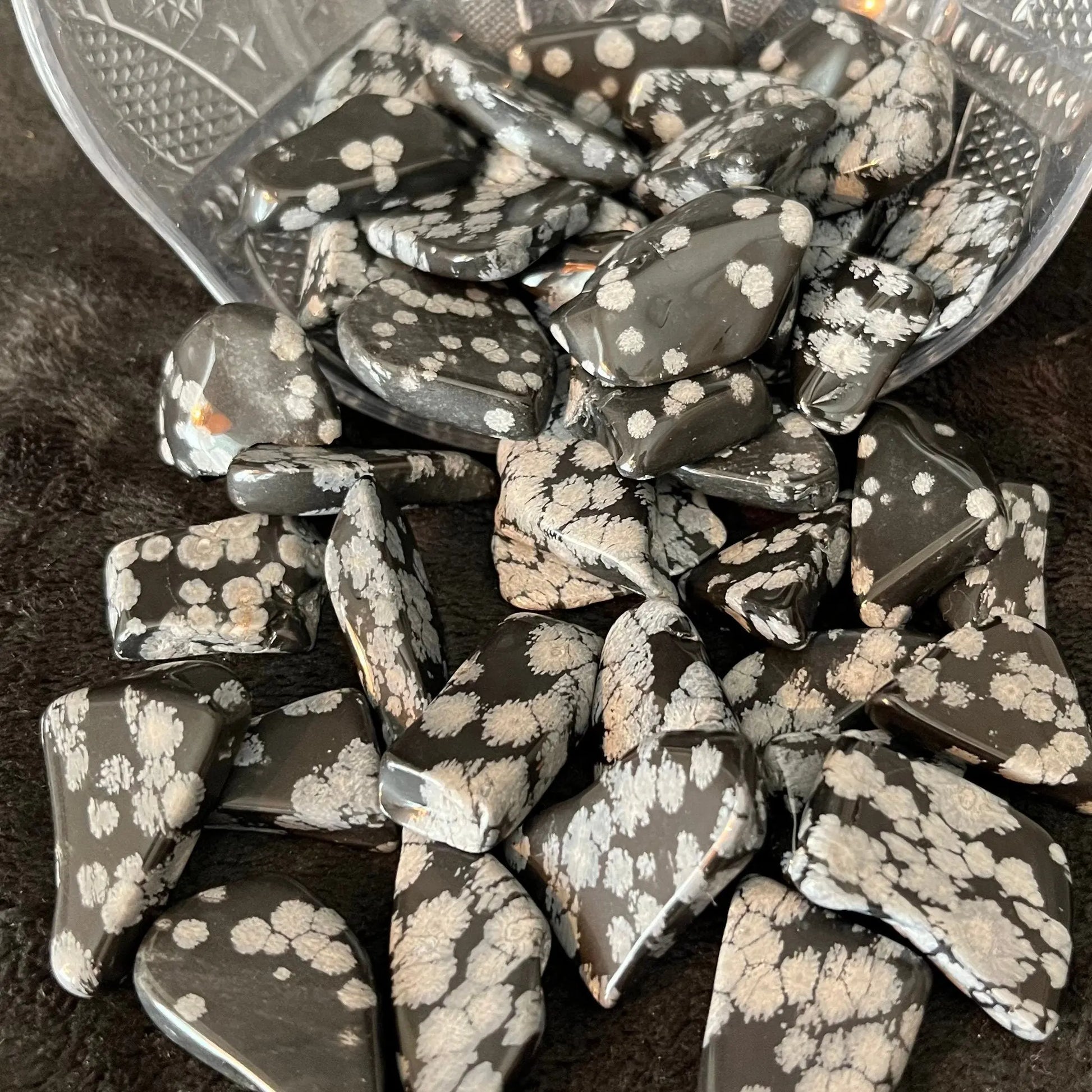 Snowflake Obsidian Tumbled Slice (Utah) (Approx. 3/4” - 1 1/4”) 0712 Shop Wholesale Crystals
