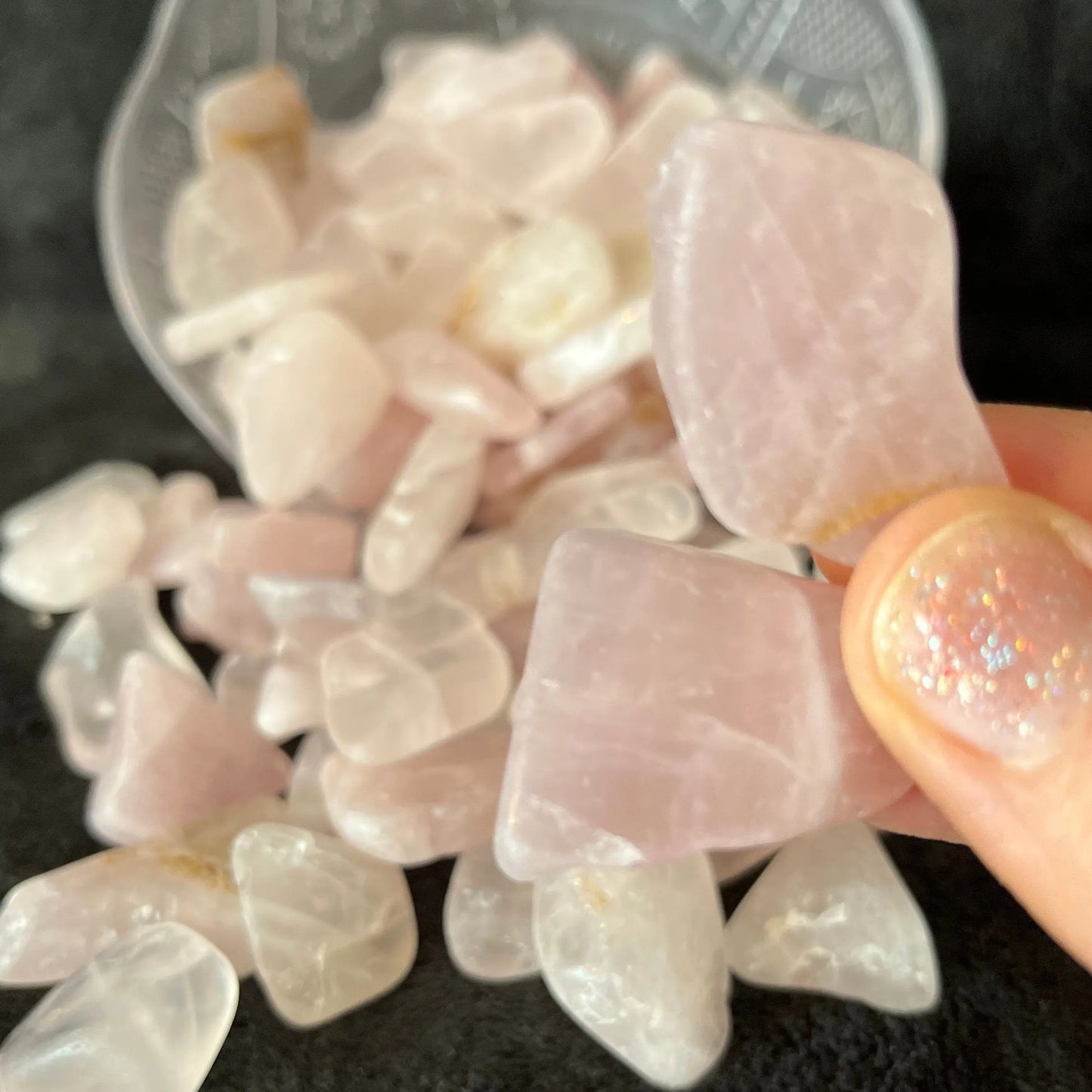 Rose Quartz Tumbled Slice (Approx. 3/4” - 1 1/4”) 0743 Shop Wholesale Crystals