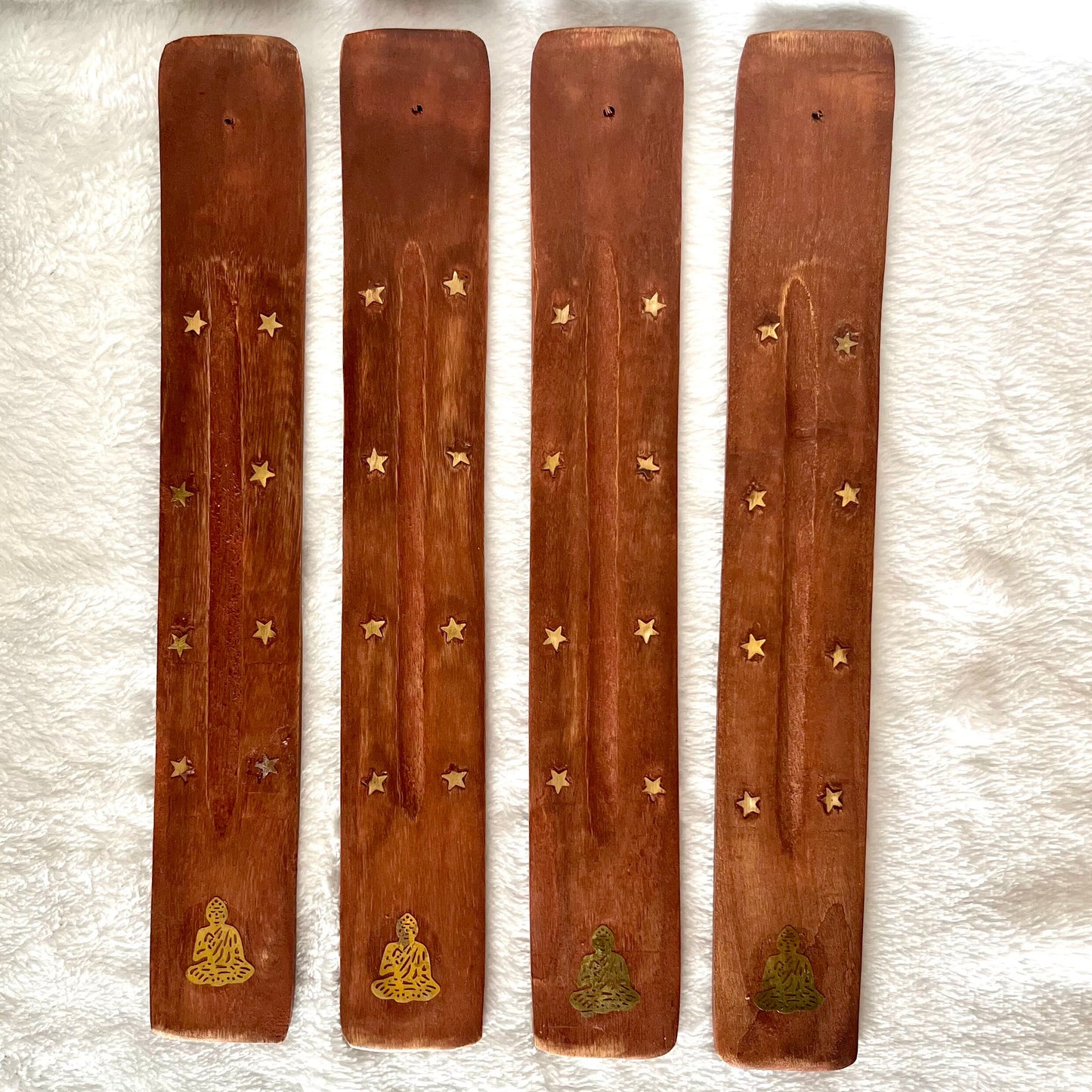 Wooden Incense Tray, Golden Buddha 1642