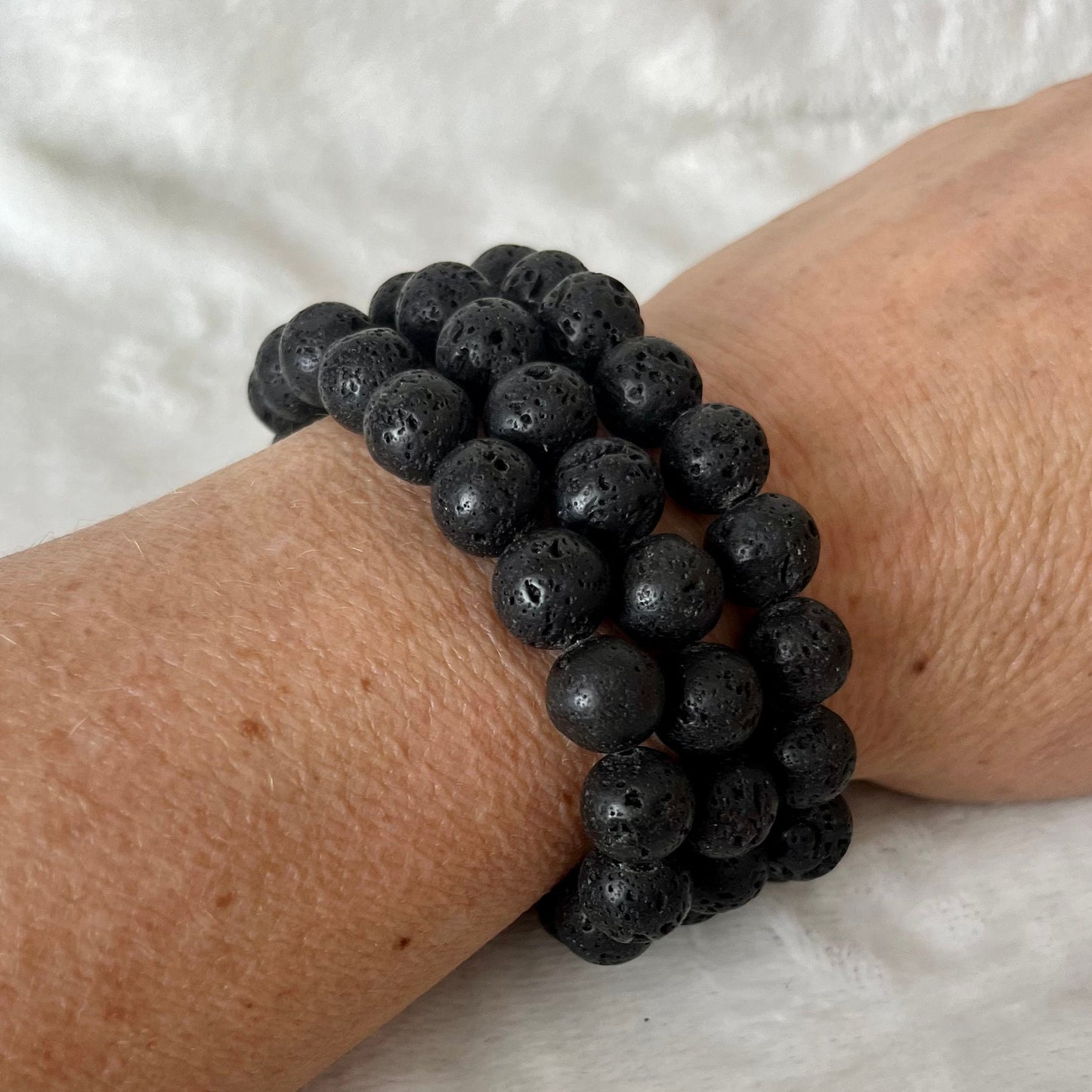 Lava Bead Bracelet, 10mm BRC-0015