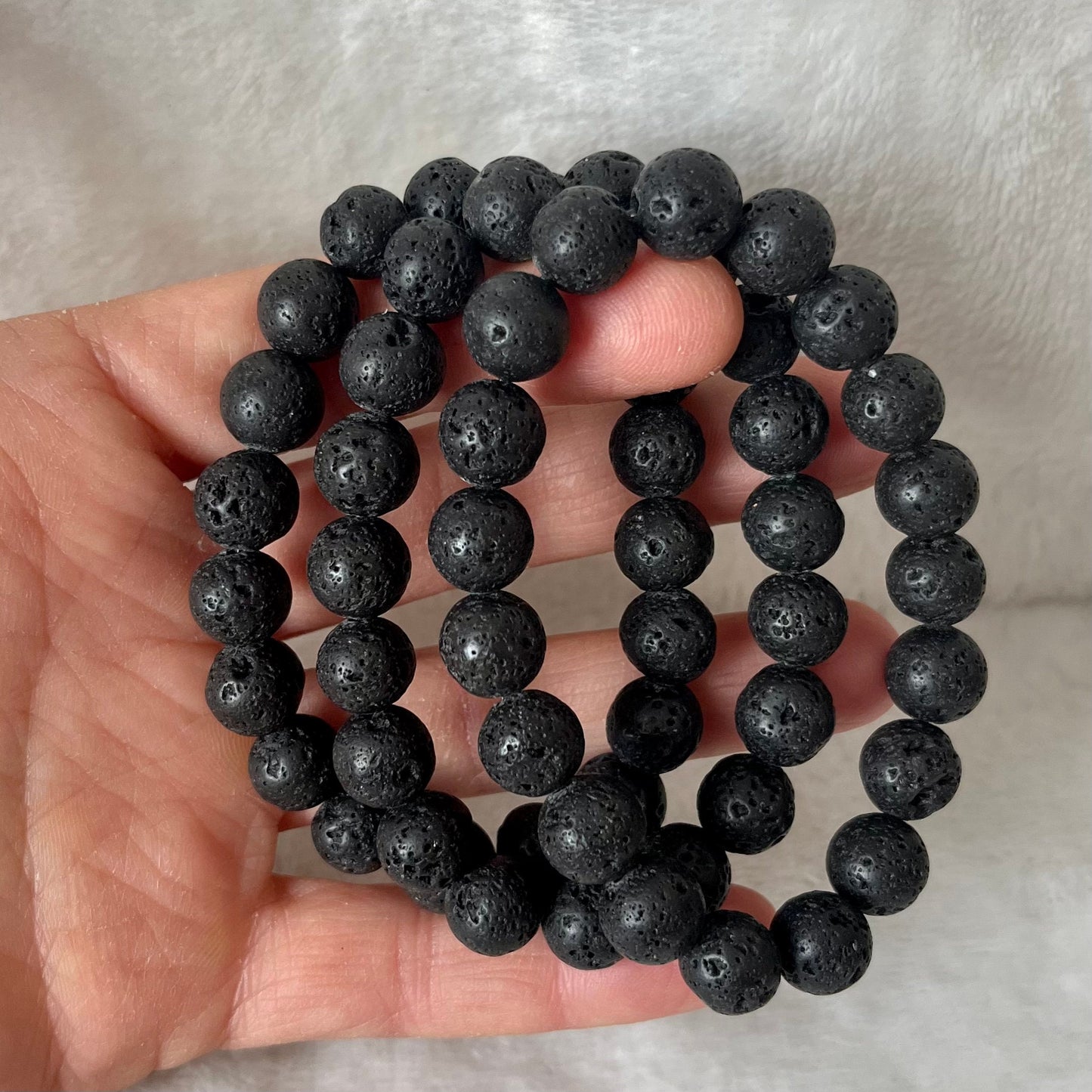 Lava Bead Bracelet, 10mm BRC-0015