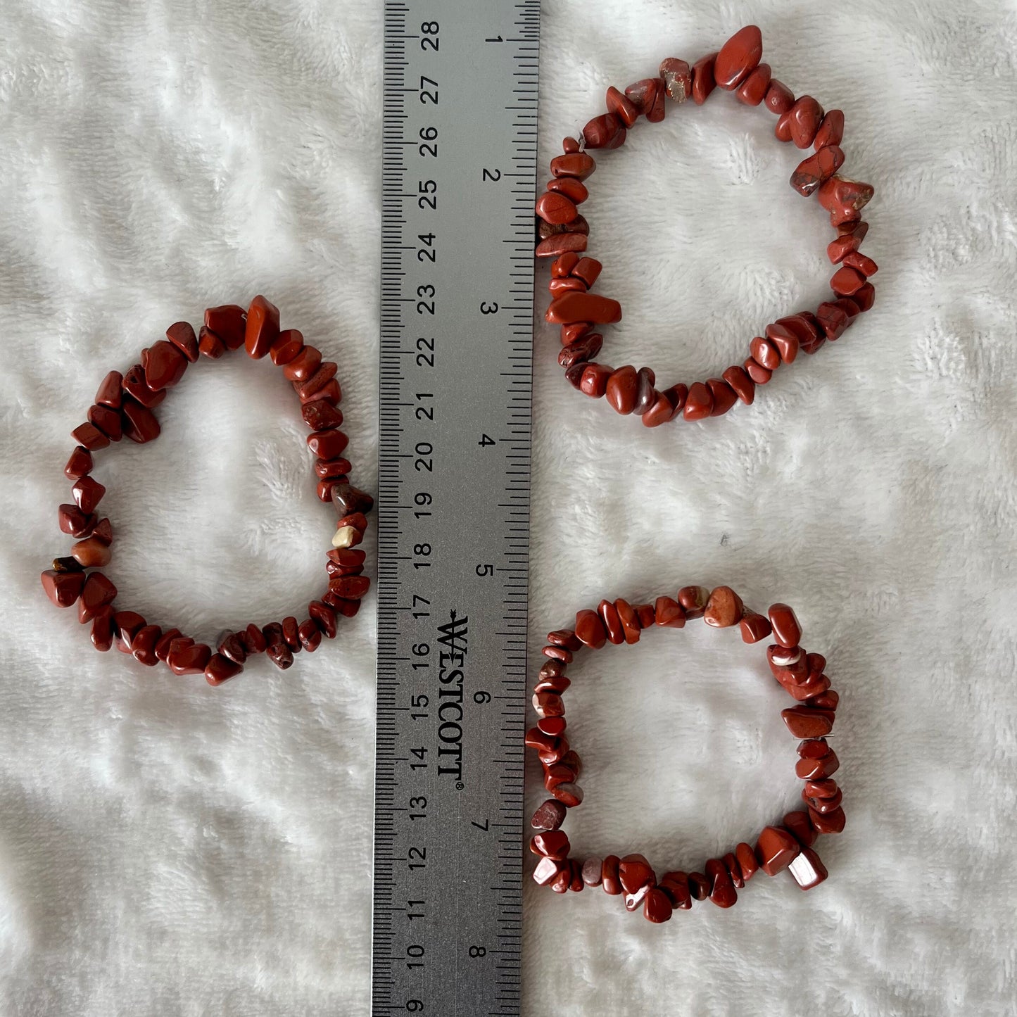 Red Jasper Chip Bracelet BRC-0014