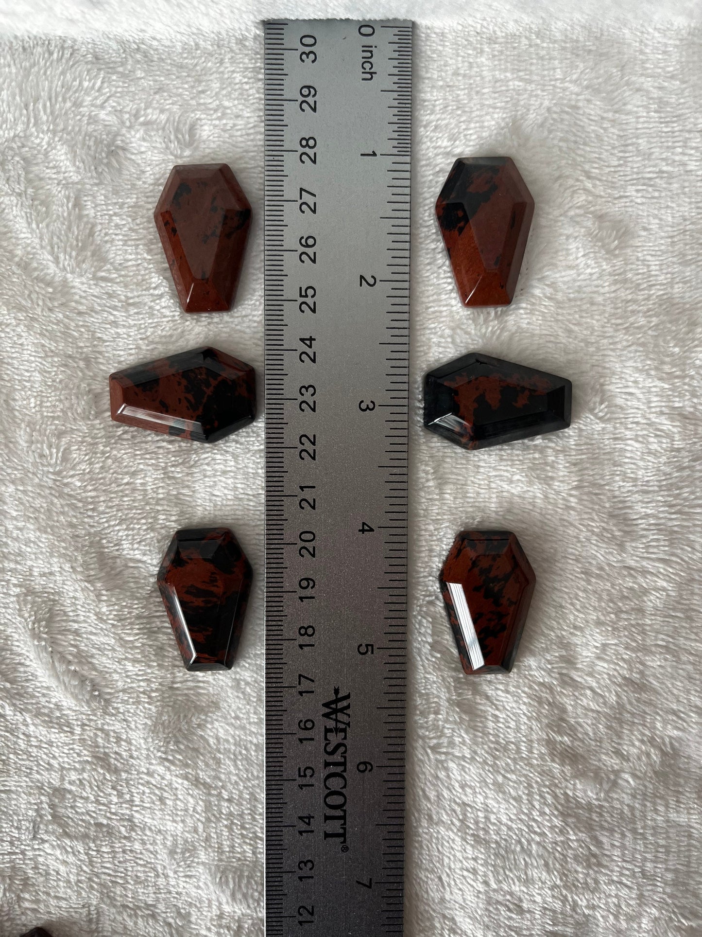 Mahogany Obsidian Coffin (Approx 3/4” X 1 3/8”) 0955