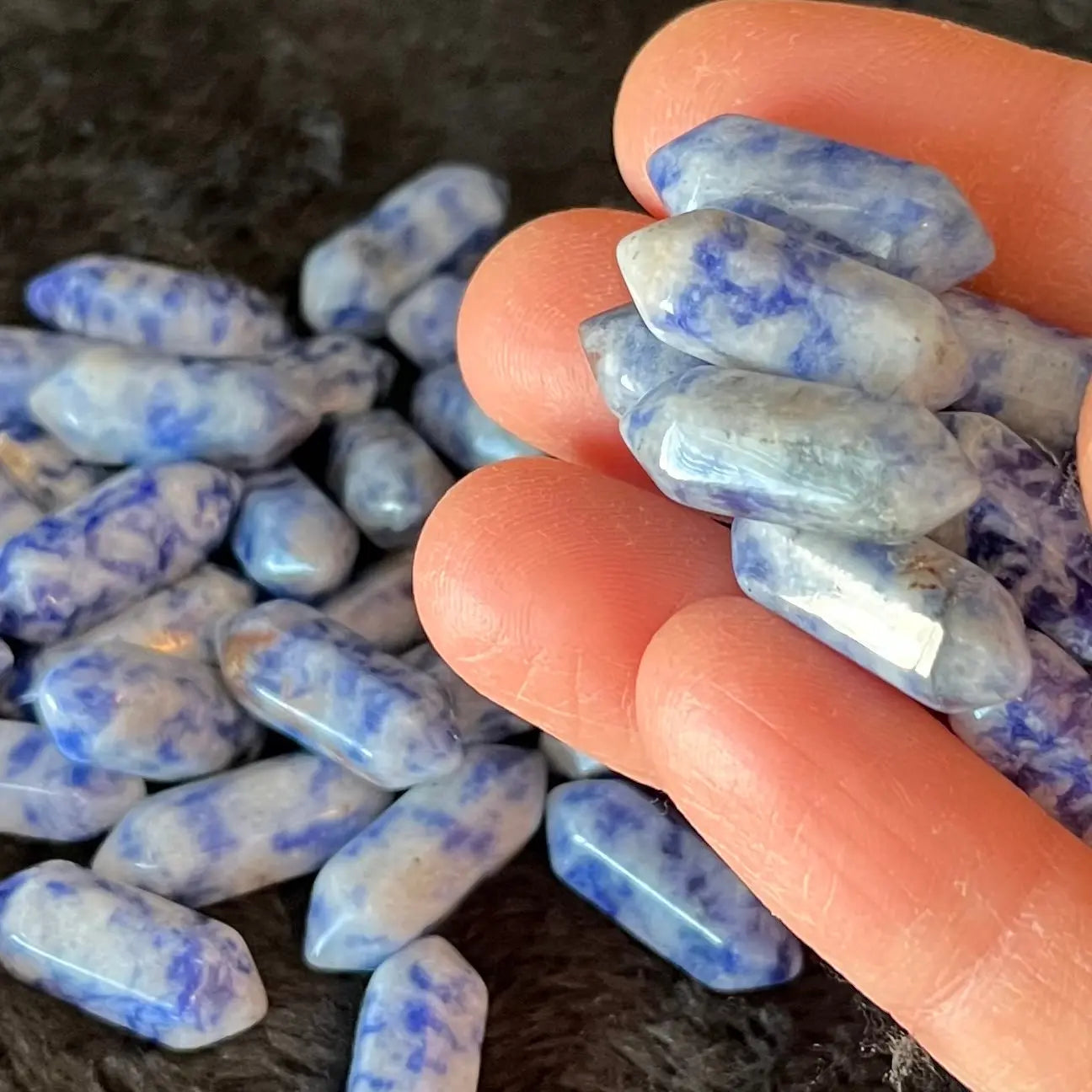 Blue Dot Stone  Double Terminated Crystal Point (Approx. 3/4”) T-0087 Shop Wholesale Crystals