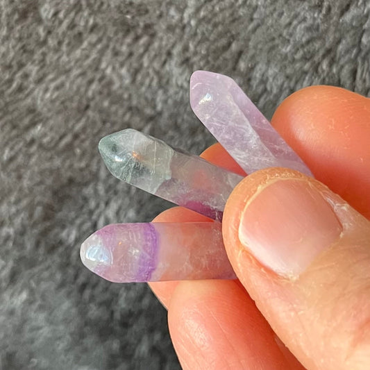 Fluorite  Double Terminated Crystal Point (Approx. 1 1/8”) T-0086