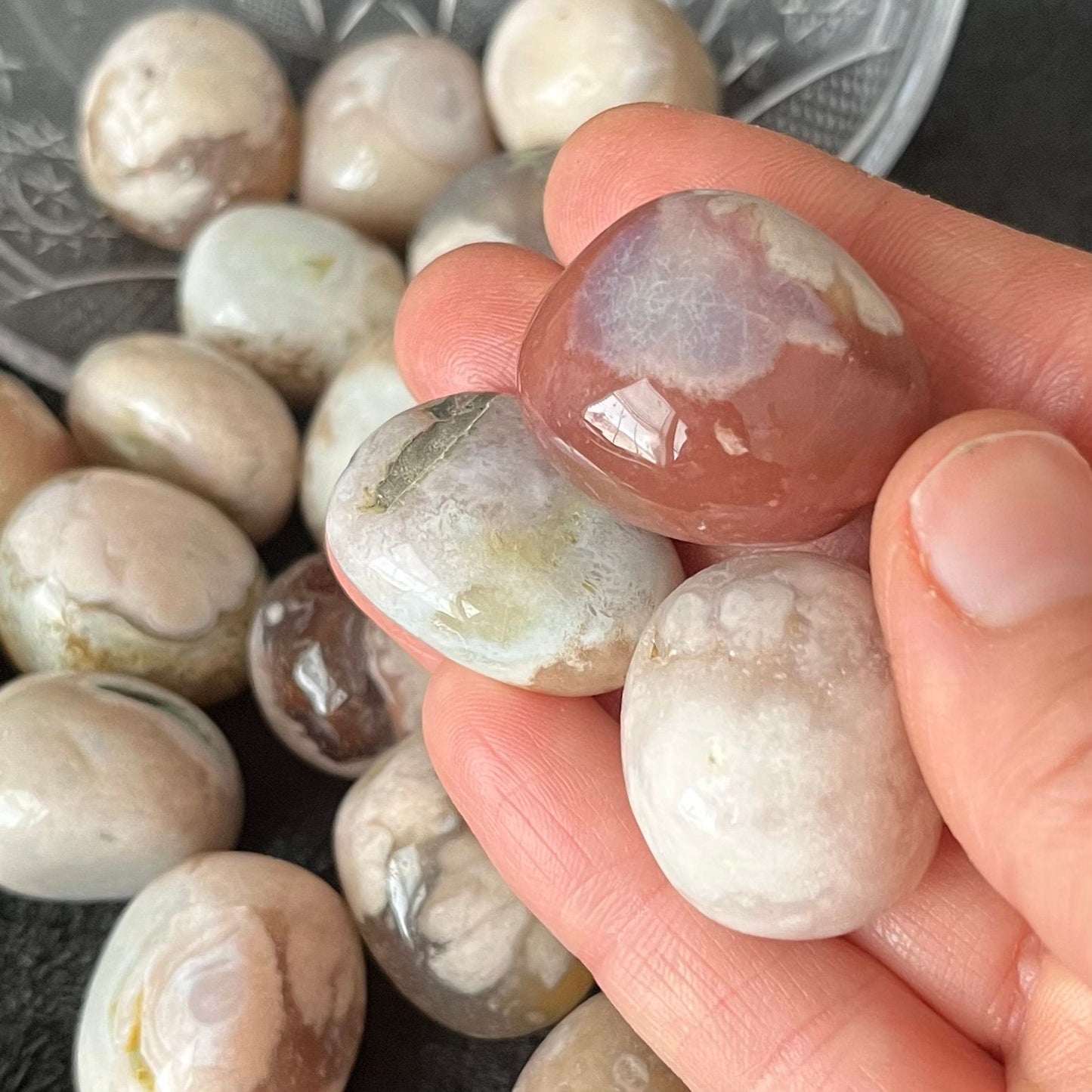 Flower Agate (Sakura Agate) (Approx. 1” - 1 1/4”) 0654