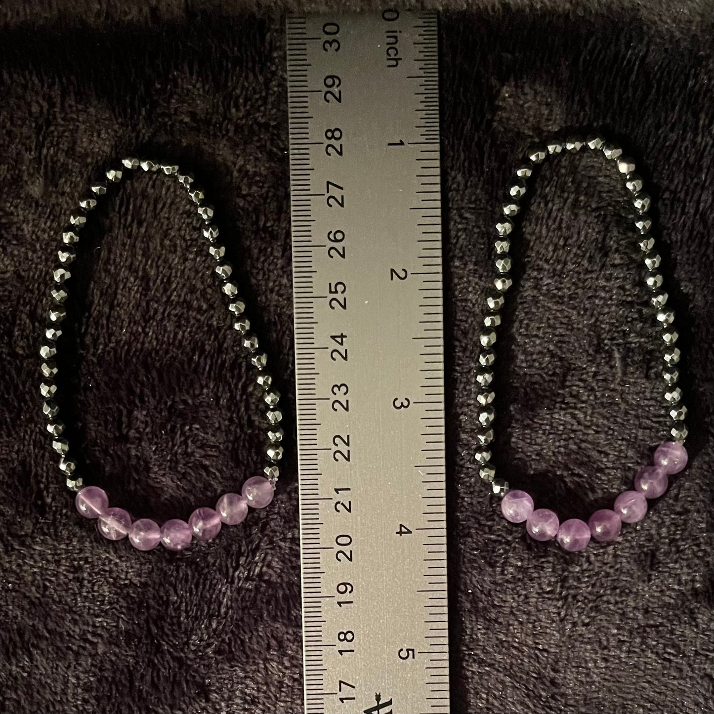 Amethyst and Hematite Bracelet BRC-0038