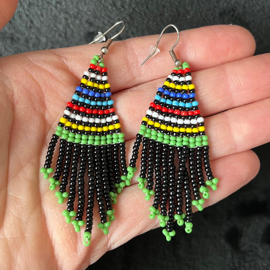 African Maasai Beaded Earrings EAR-0028