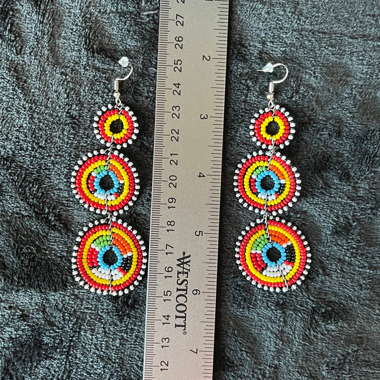 African Maasai Beaded Earrings EAR-0040