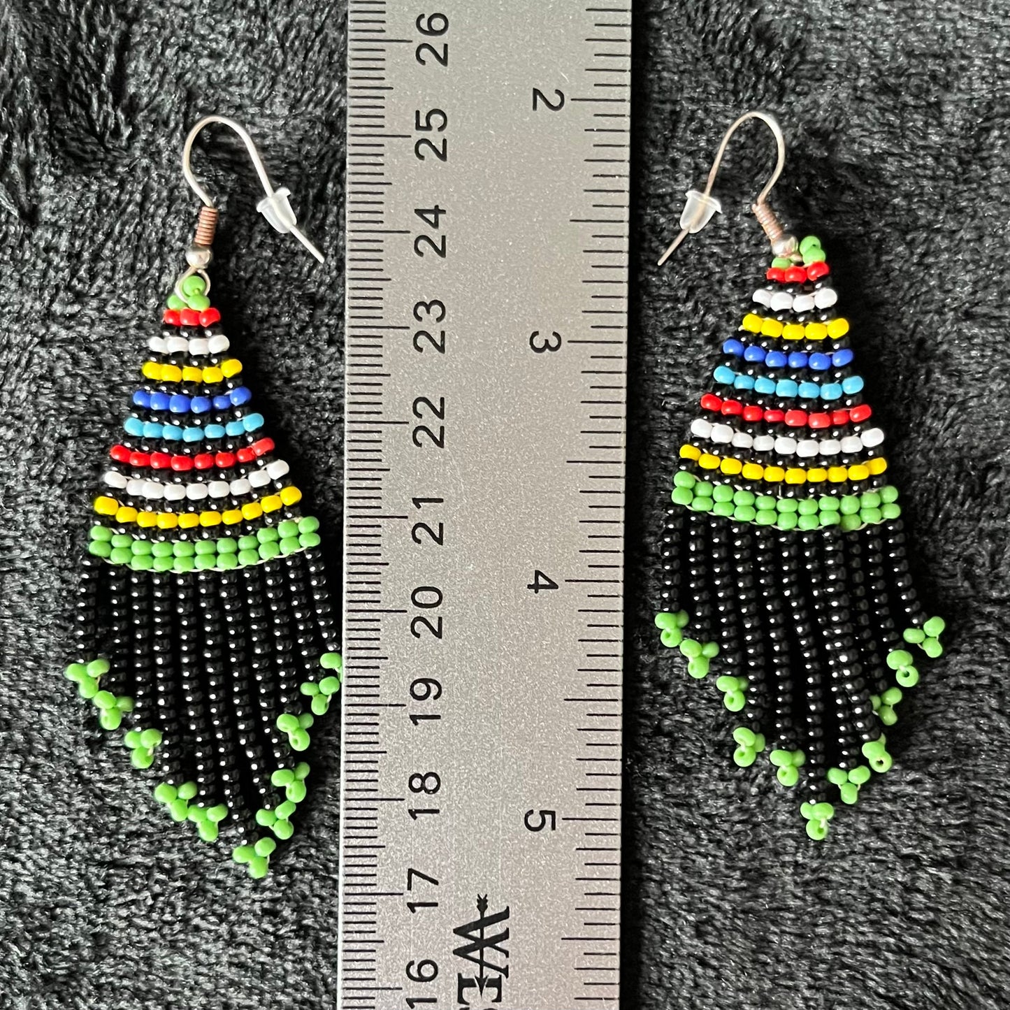 African Maasai Beaded Earrings EAR-0028