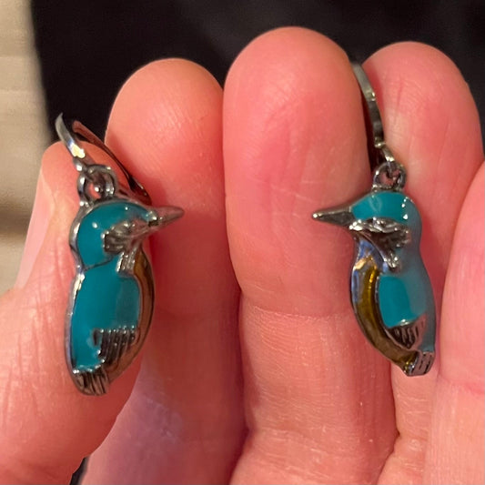 Blue Bird Dangle Earrings EAR-0021