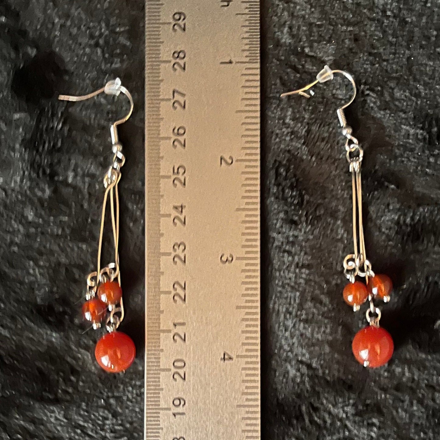 Carnelian Agate Dangle Earrings EAR-0013