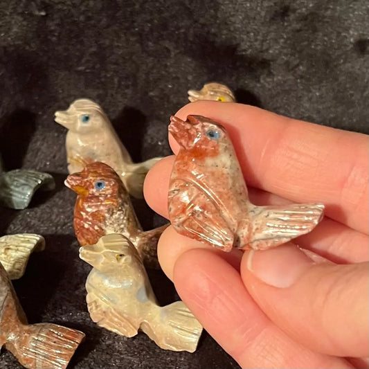 Pigeon Carved Soapstone Figurine (Approx. 1 3/4”) 0835 Shop Wholesale Crystals