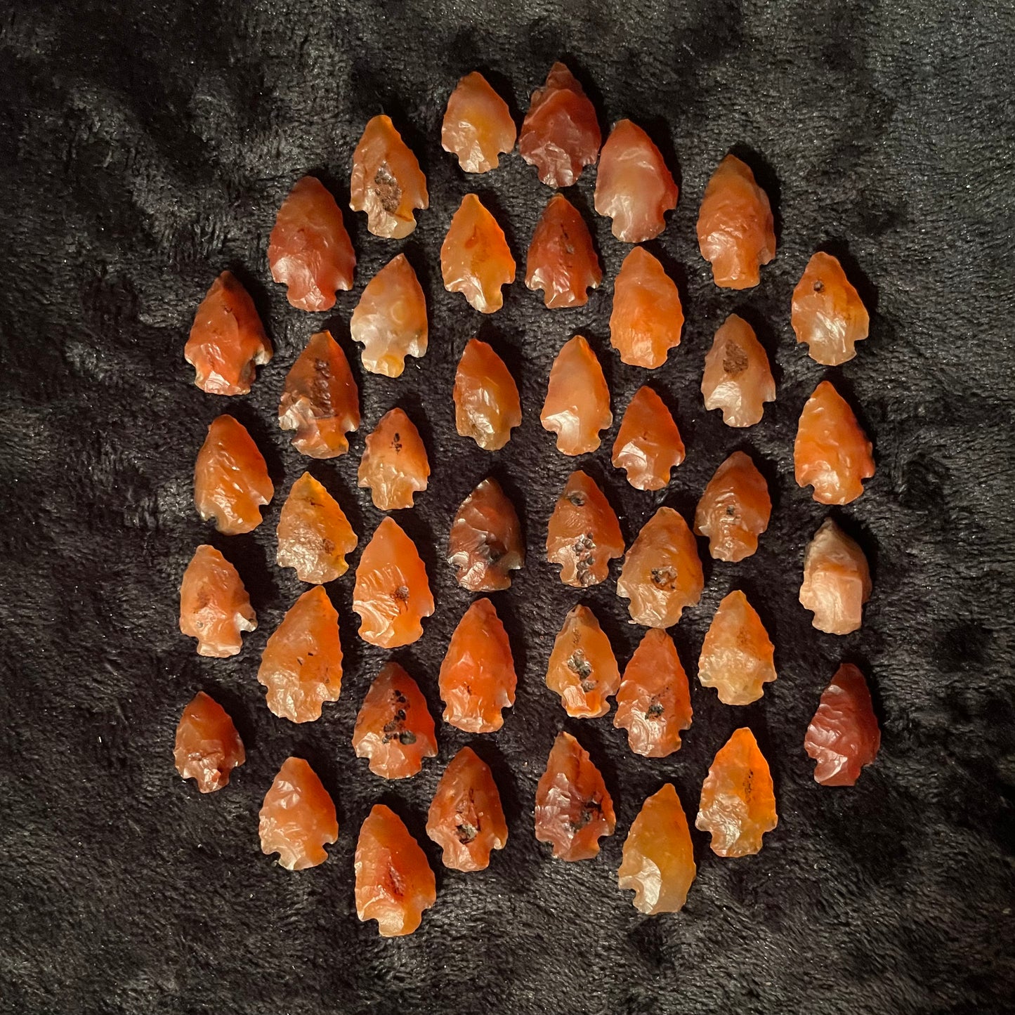 Carnelian Agate Knapped Arrowhead  (Approx. 3/4”) 1660