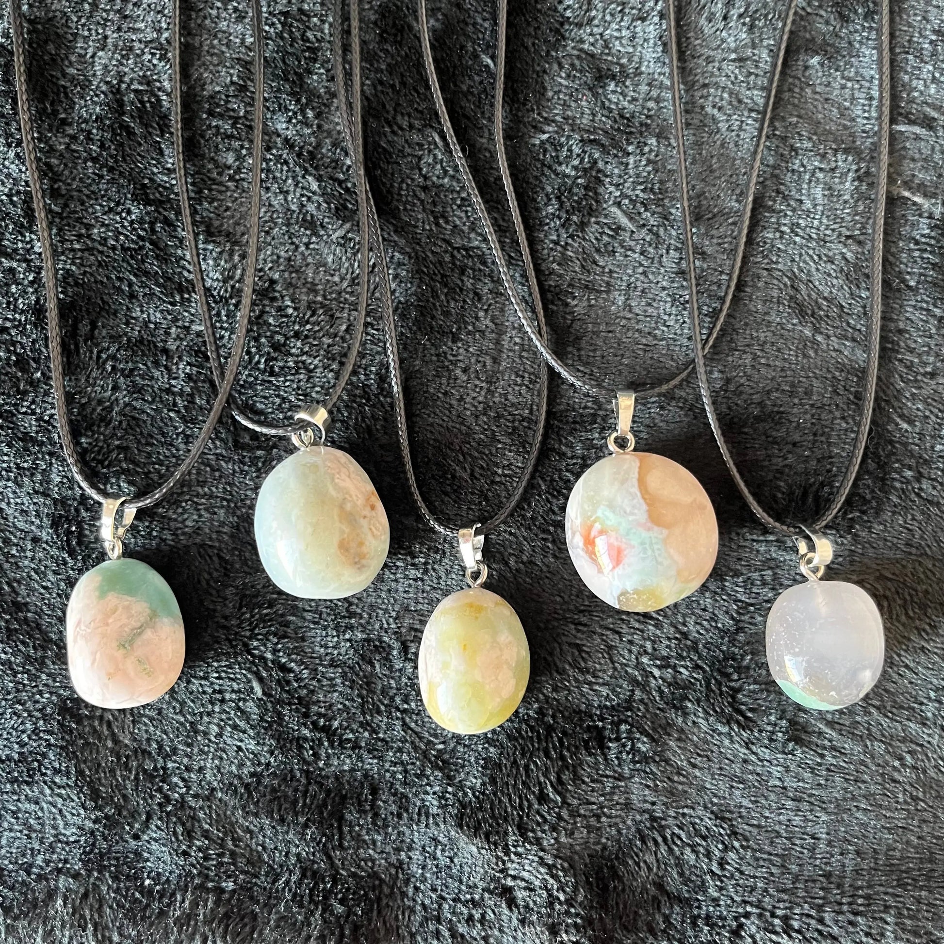 Green Sakura Agate Necklace NCK-2885 Shop Wholesale Crystals