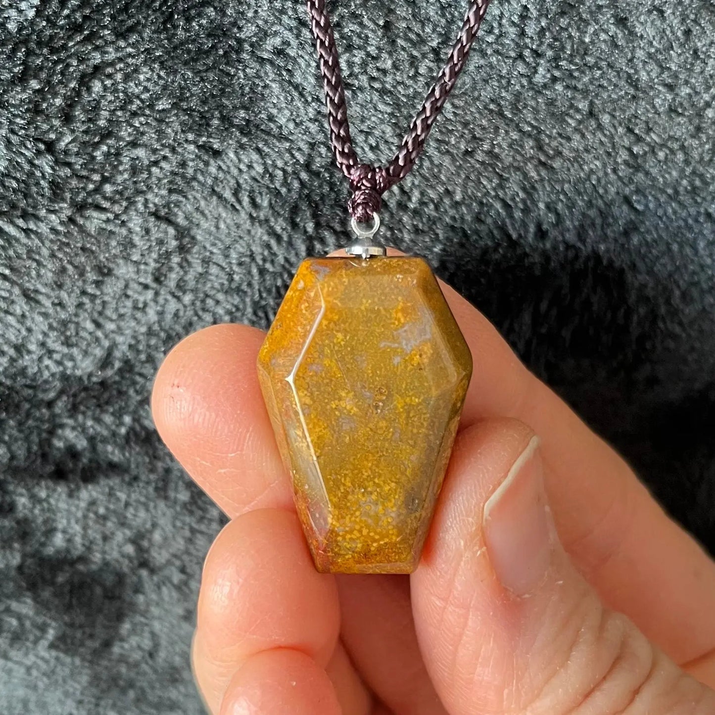 Golden Yellow Jasper Coffin Necklace NCK-2882 Shop Wholesale Crystals