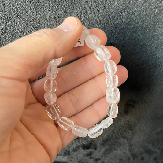 Clear Quartz Chunky Pebble Bracelet BRC-0057