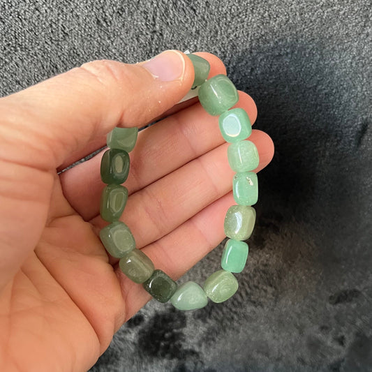 Green Aventurine Chunky Pebble Bracelet BRC-0063