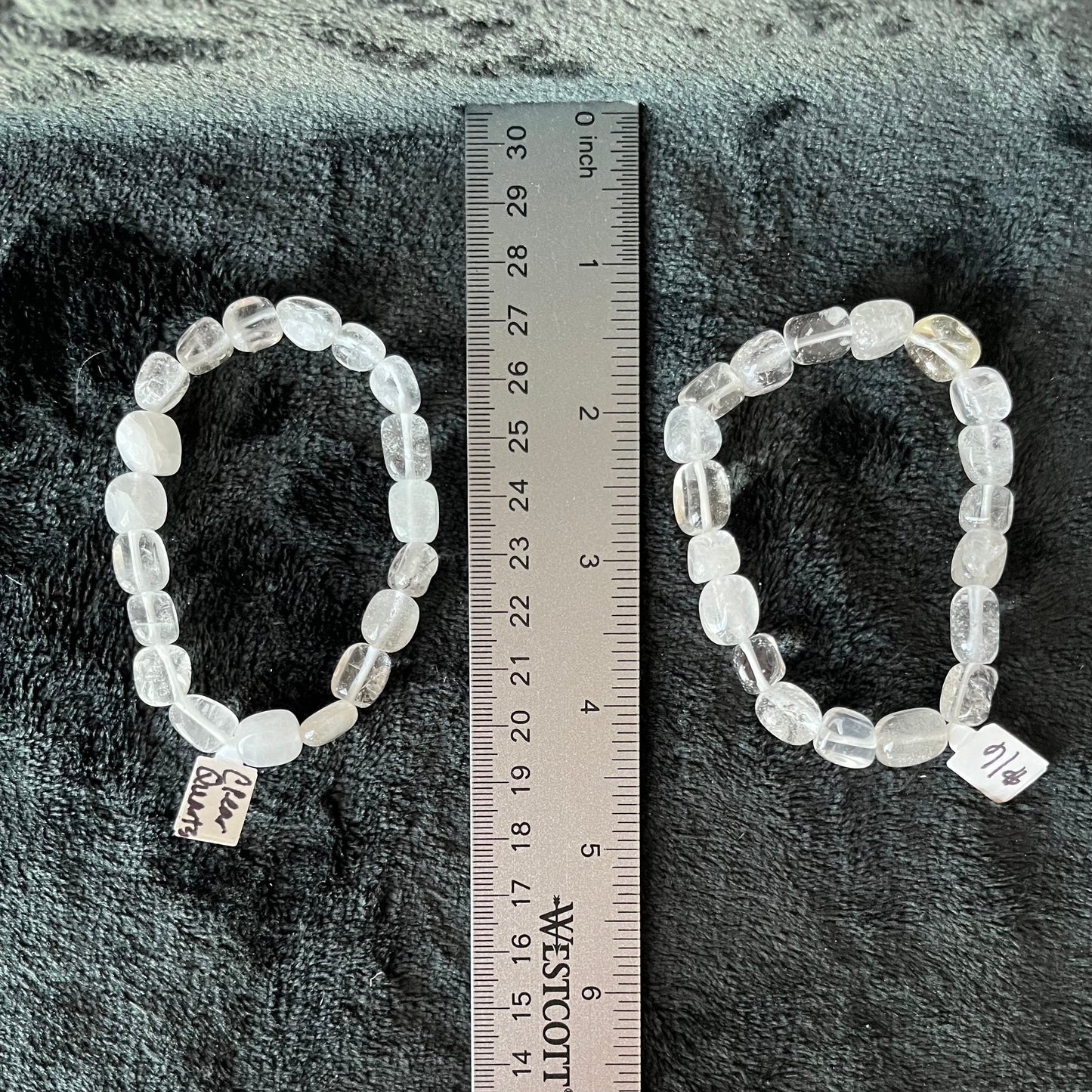 Clear Quartz Chunky Pebble Bracelet BRC-0057