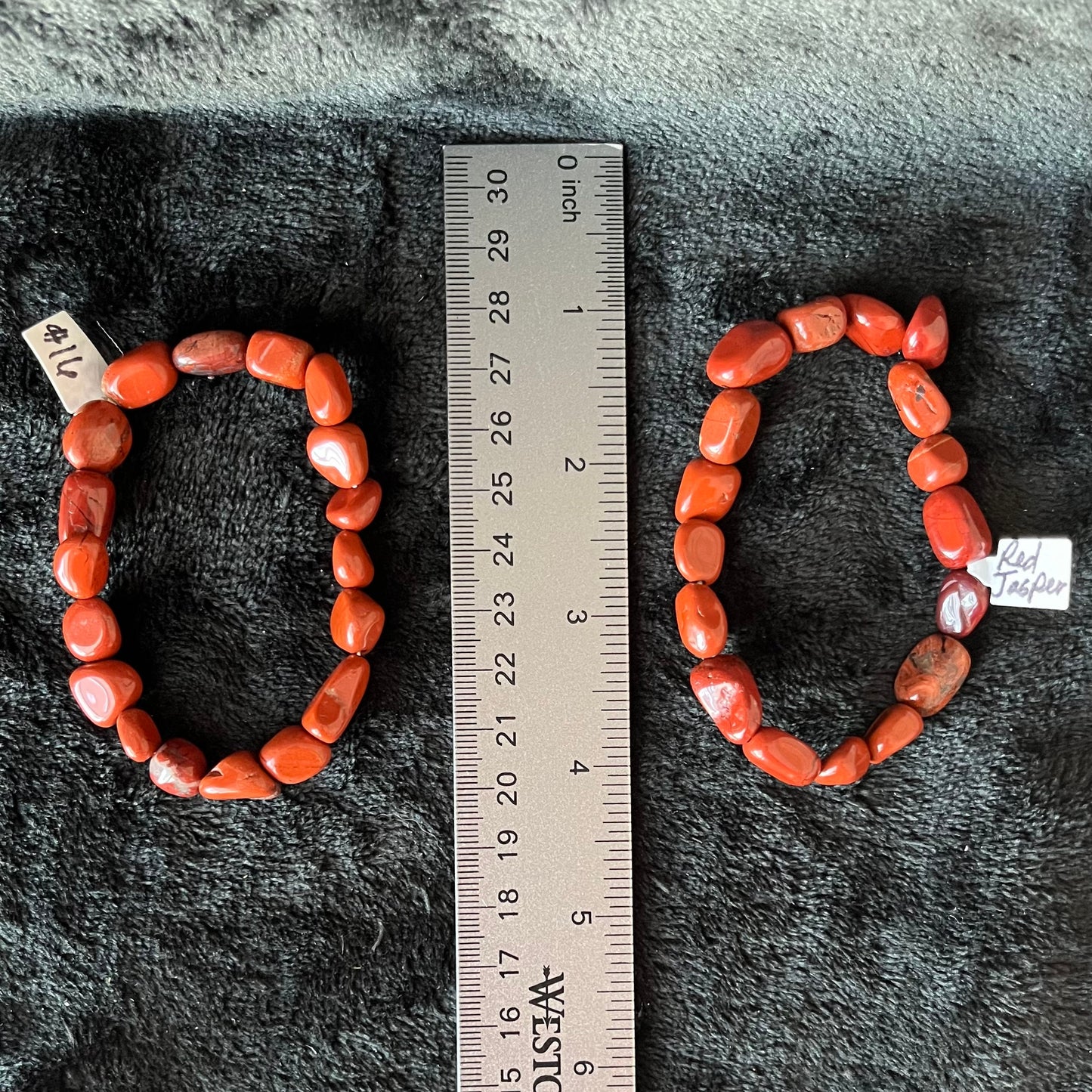 Red Jasper Chunky Pebble Bracelet BRC-0097