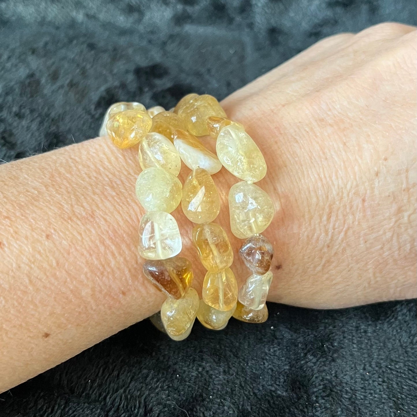 Citrine Chunky Pebble Bracelet BRC-0005