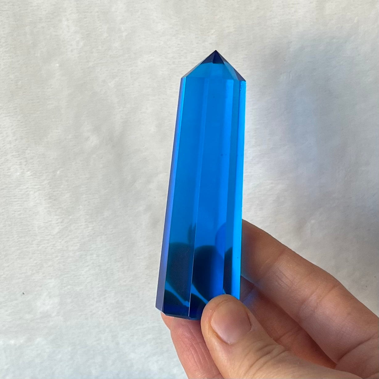 Blue Obsidian (Synthetic) Obelisk (Approx. 3 1/2”-3 3/4”) 1677