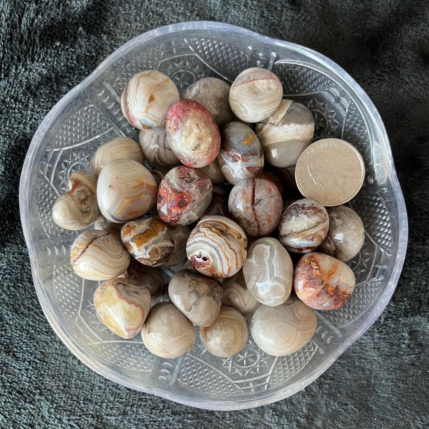 Mexican Agate Tumbled Stone (Approx. 3/4” - 1”) 1526