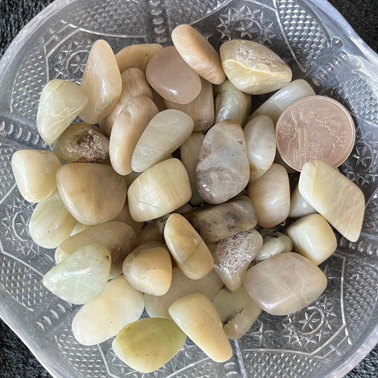 Grey Moonstone Tumbled Stone (Approx. 5/8” - 1”) 1521