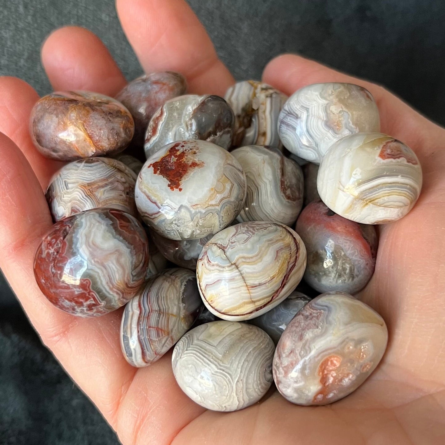 Mexican Agate Tumbled Stone (Approx. 3/4” - 1”) 1526