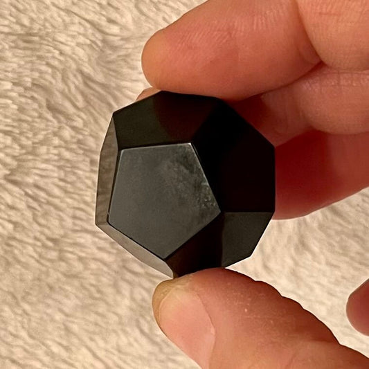 Obsidian  Dodecahedron, Sacred Geometry (Approx. 23mm-25mm) 1663