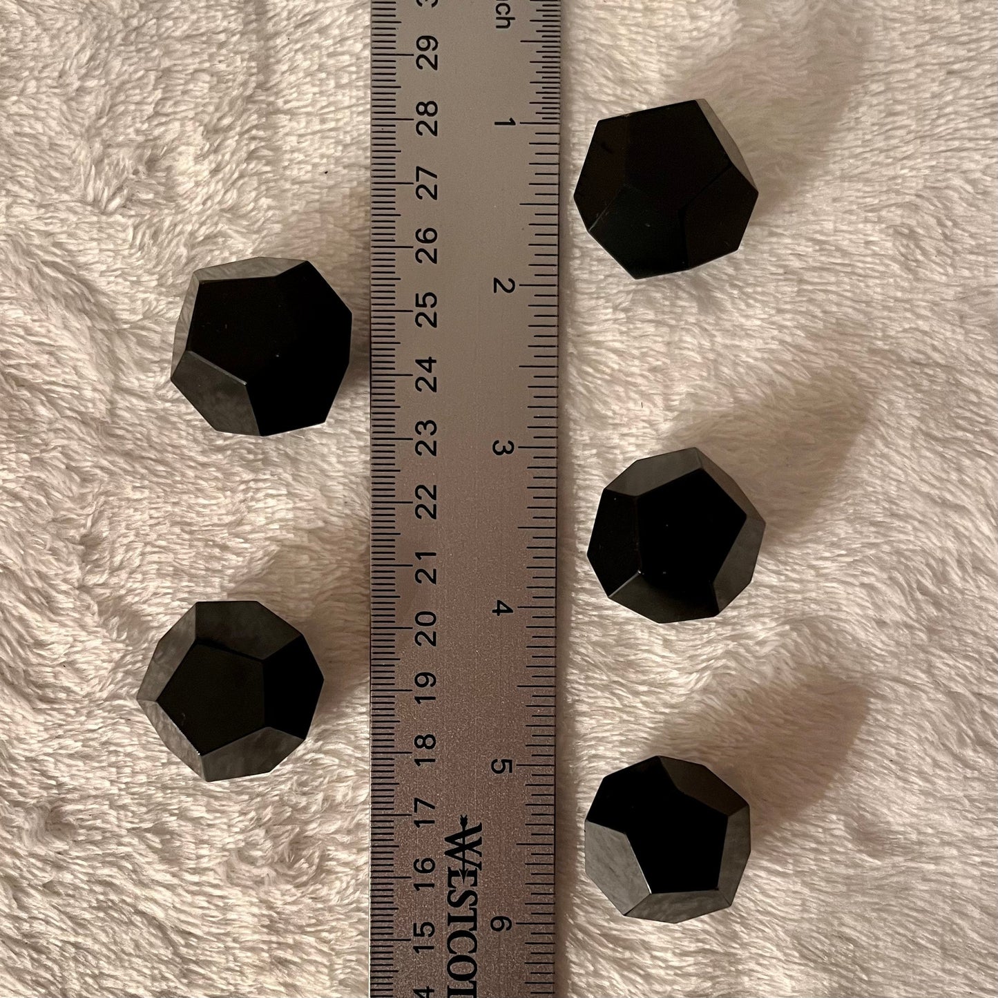 Obsidian  Dodecahedron, Sacred Geometry (Approx. 23mm-25mm) 1663