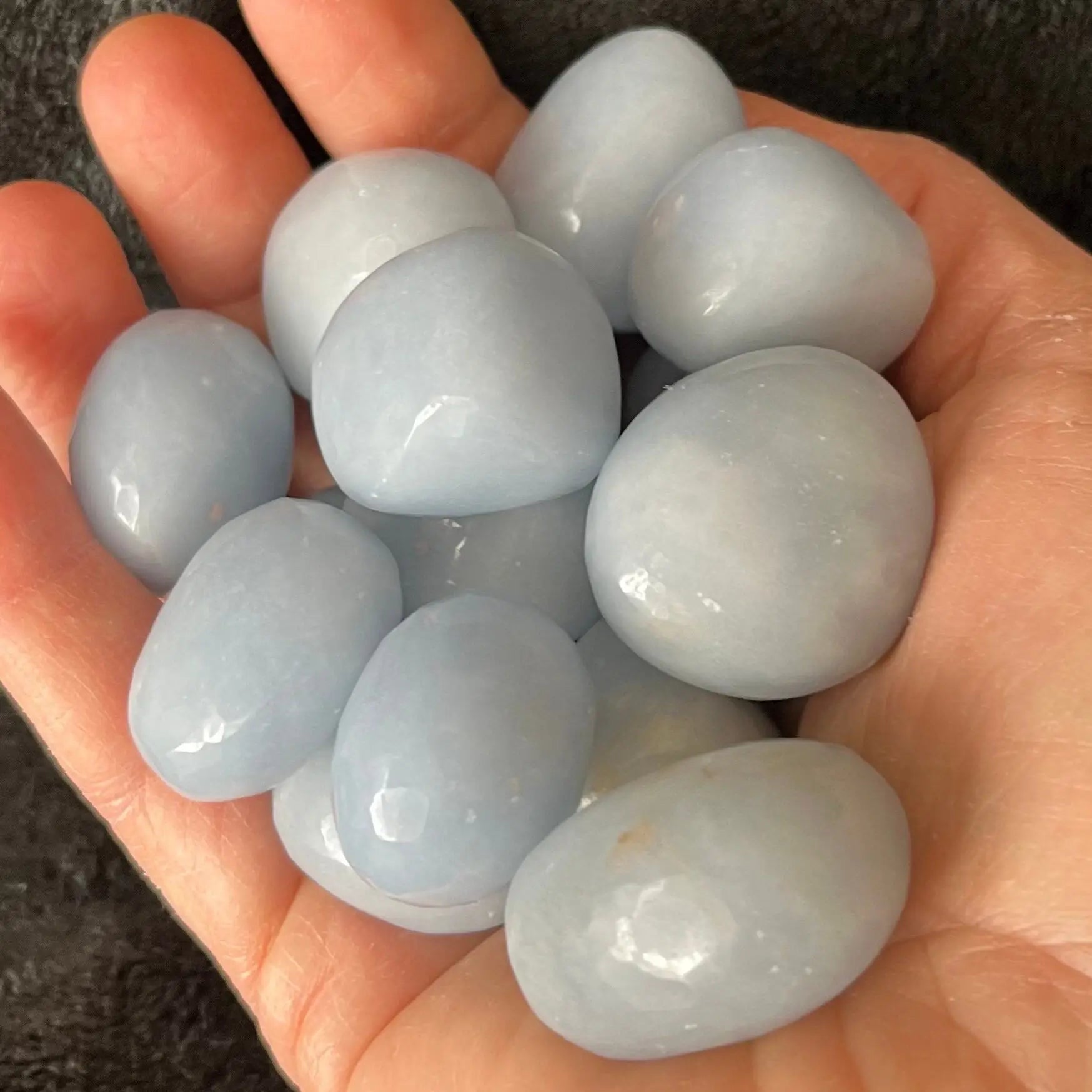 Angelite Tumbled Stone (Approx. 3/4”- 1”) BIN-1497 Shop Wholesale Crystals